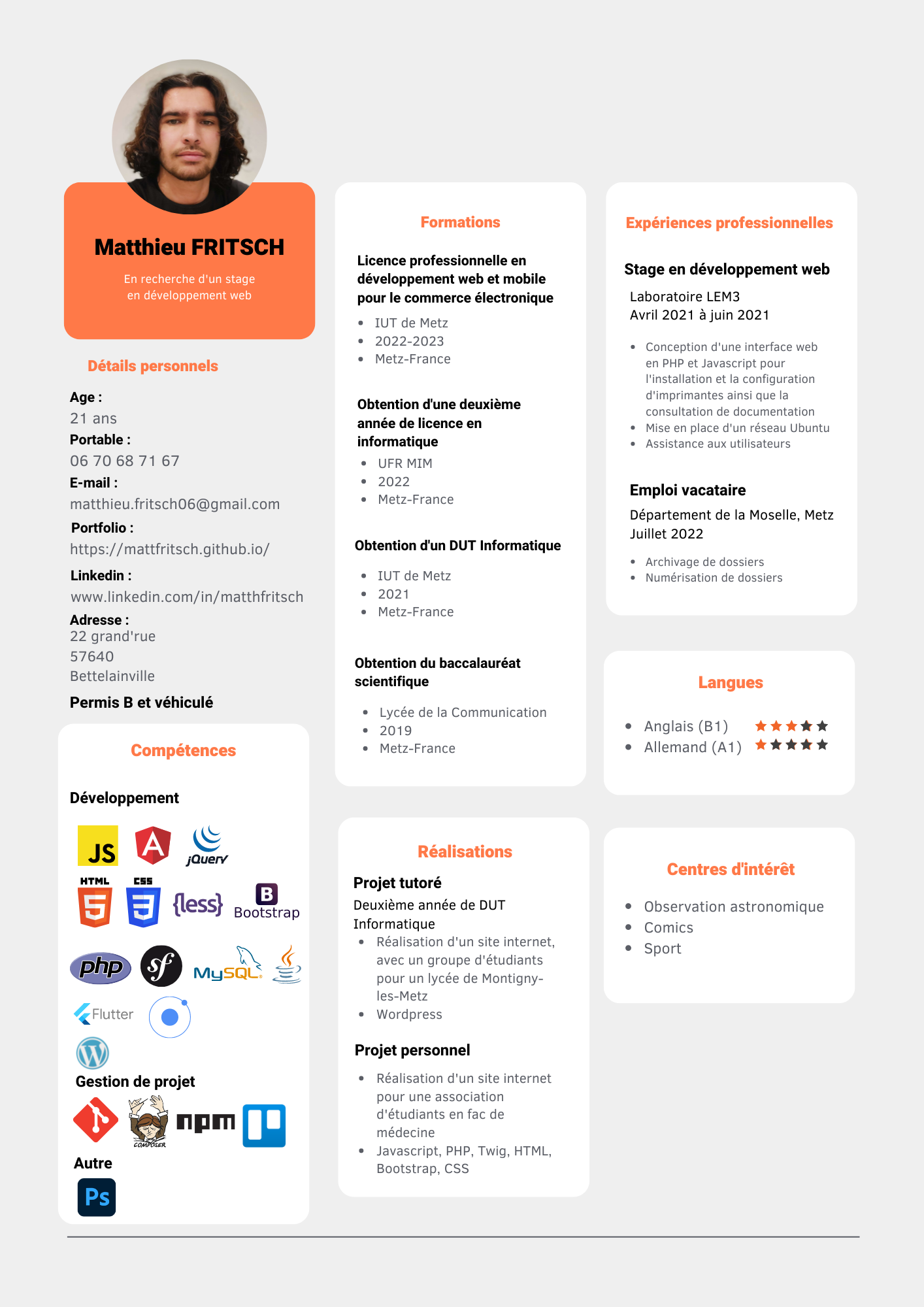 CV en photo